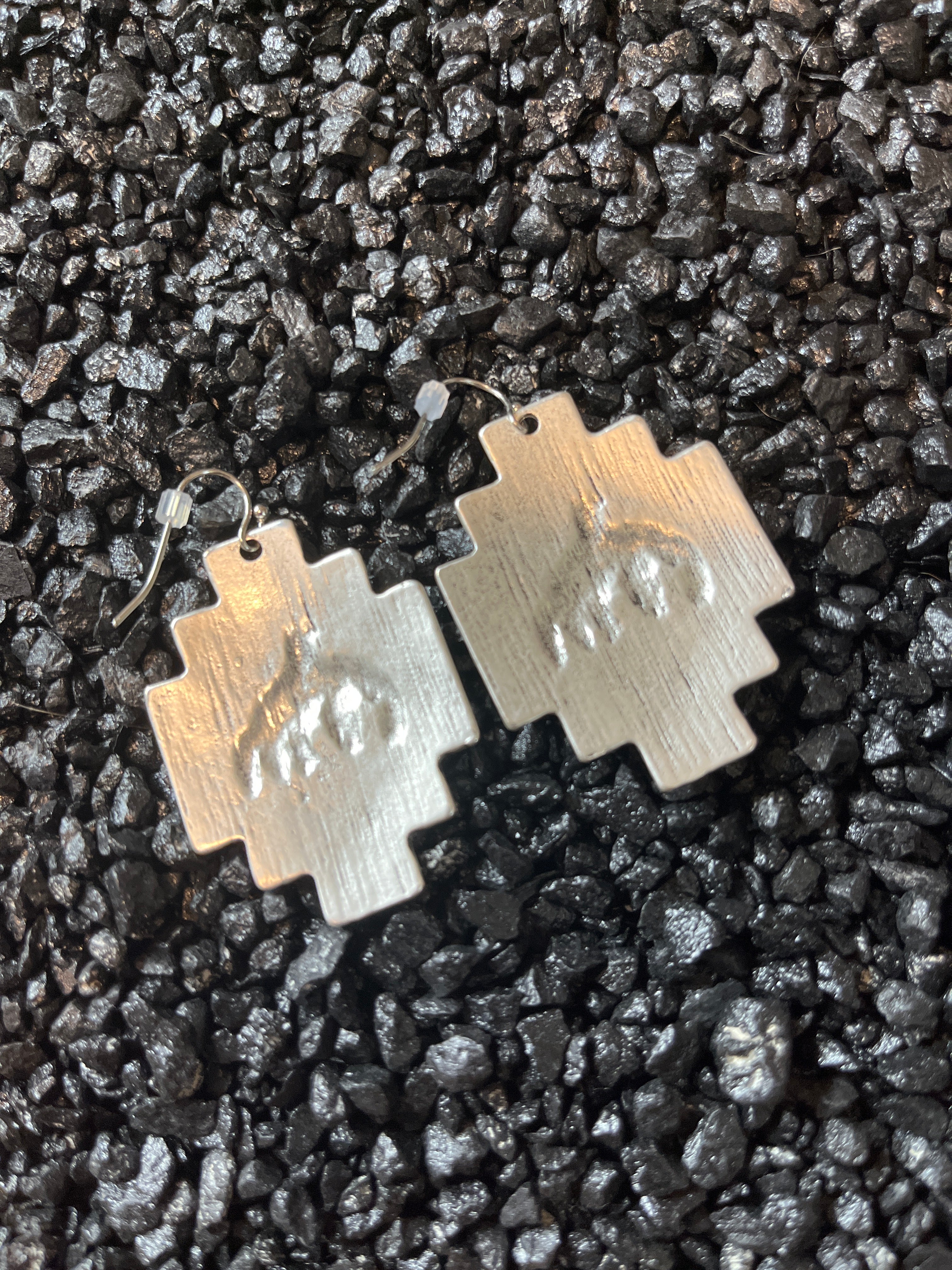 Bronc Hammered Dangle Earrings