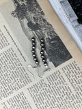 6mm Sterling Silver Pearl Dangle Earrings
