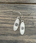 Faux Silver 20mm Vintage Western Star Earrings