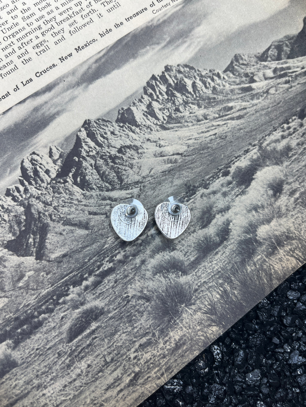 Heart Shaped Faux Gemstone Stud Earrings