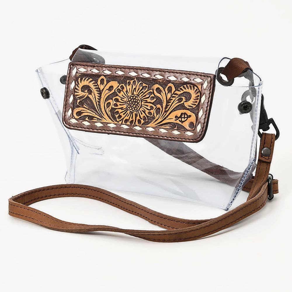Clear Bag Genuine Western Leather Women Bag Belle