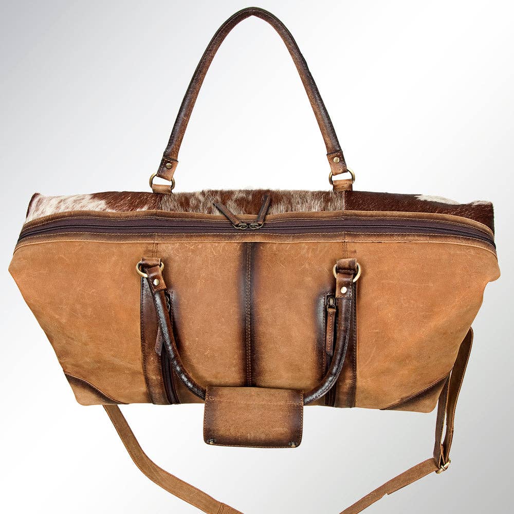 Duffel Hair On Genuine Western Leather Women Bag