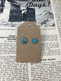 Small Faux Turquoise Cluster Studs