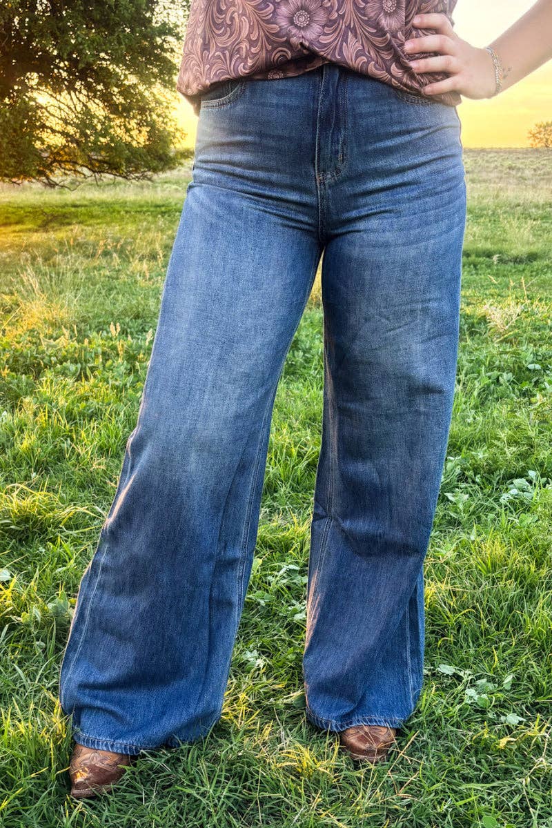 Western Wide Leg Denim