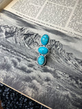 Faux Silver and Turquoise 3 Stone Ring