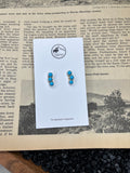 Sterling Silver and Kingman Turquoise Crawler Studs