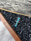 Faux Silver and Turquoise 5 Stone Adjustable Ring