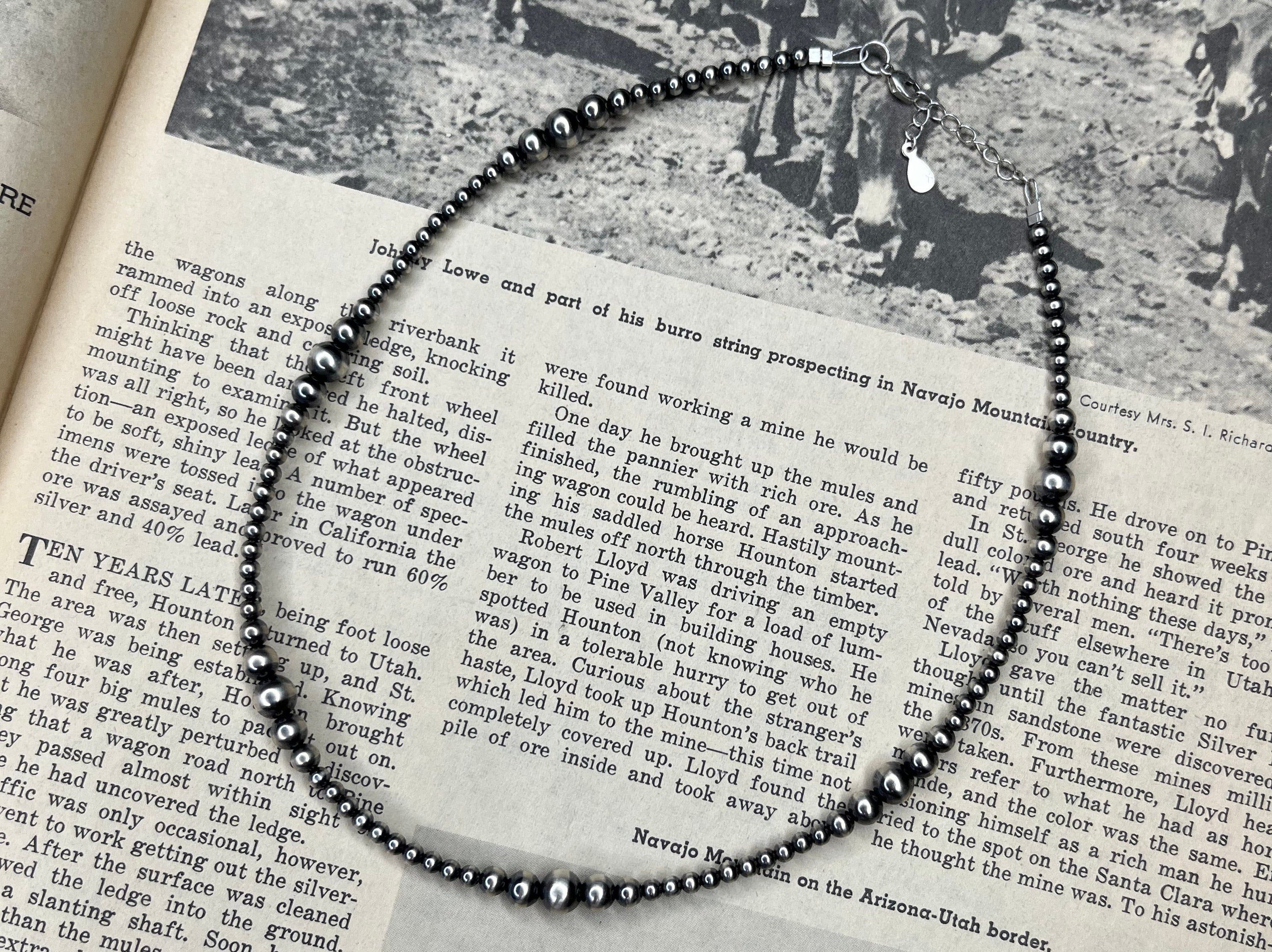 3-6mm Graduated Sterling Silver Pearl Necklace