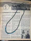 15” Faux Turquoise Square Beads and Navajo Pearl Necklace