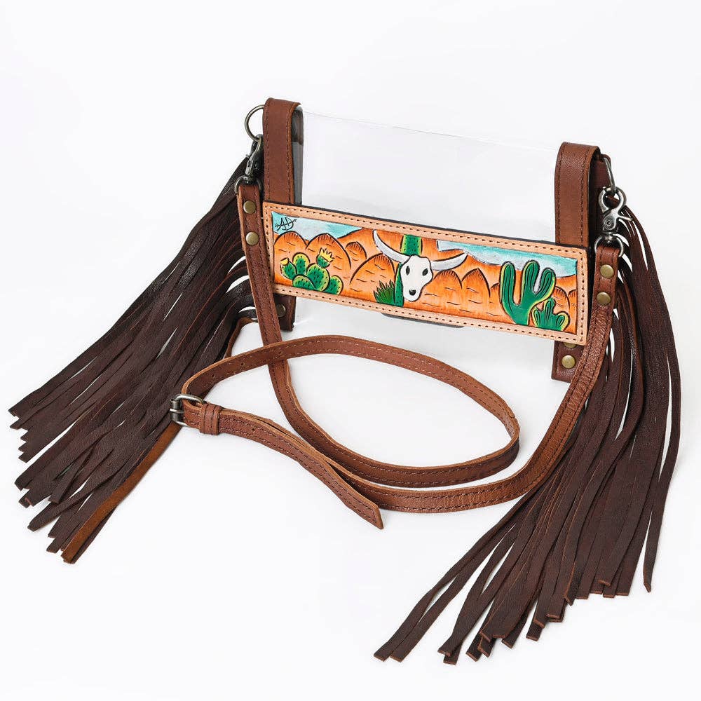 Clear Bag Genuine Western Leather Women Bag