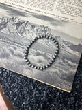 Faux Silver Pearls Plain Stretchy Bracelet