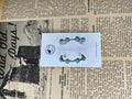 Faux Silver and Turquoise Hoops