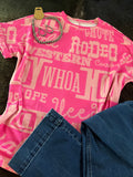 Pink Western Phrase Shirt