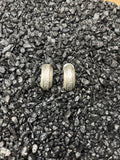 Faux Silver Half Hoop Earrings