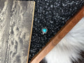 Faux Silver and Turquoise Adjustable Triangle Ring