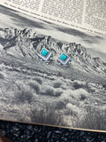 Boho Turquoise and Silver Studs