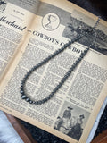 Faux Silver Variated Pearls Every Other Saucers Necklace