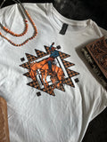 Aztec Checkered Bronc Tee