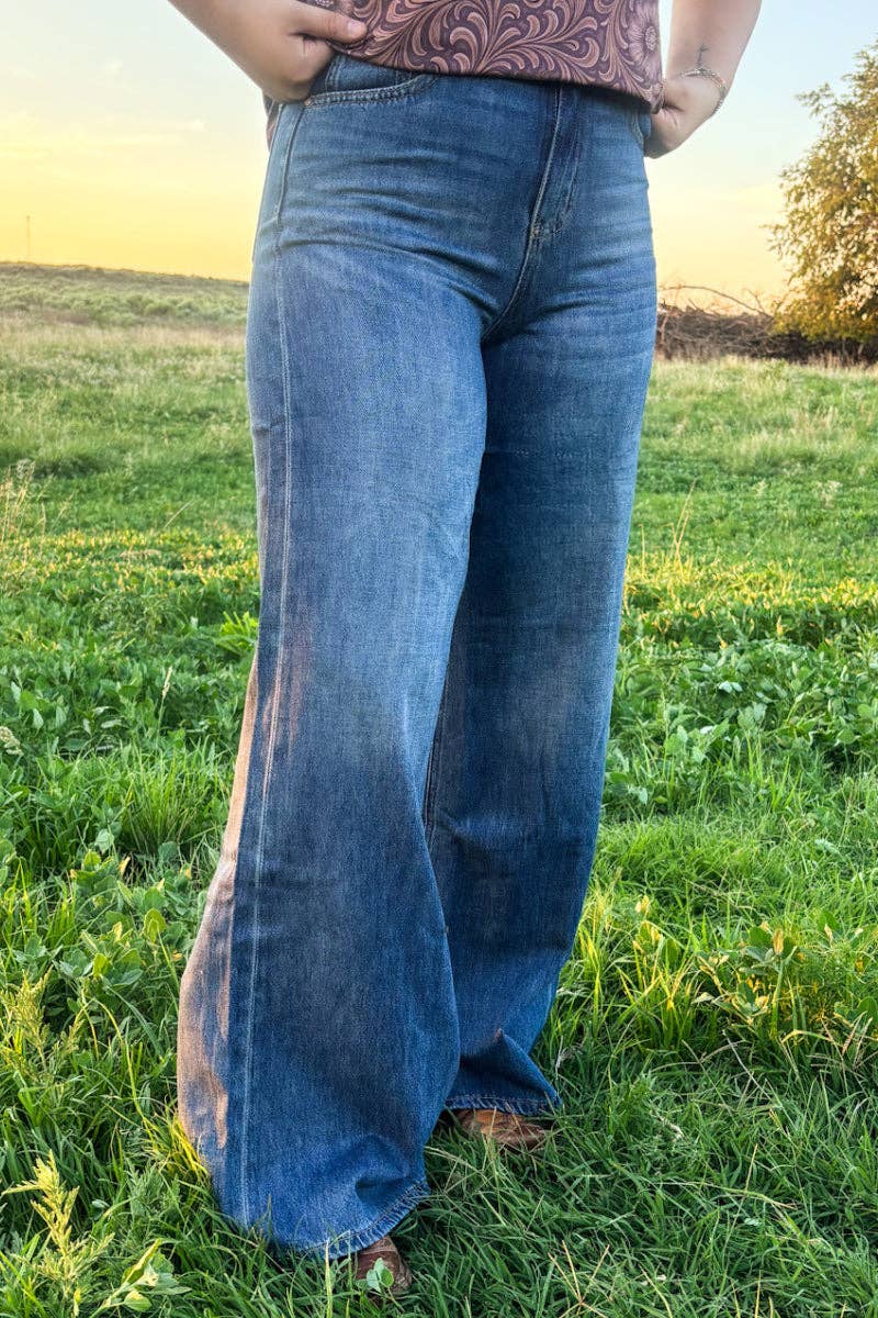Western Wide Leg Denim