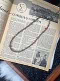 Orange Chip Faux Pearl Necklace