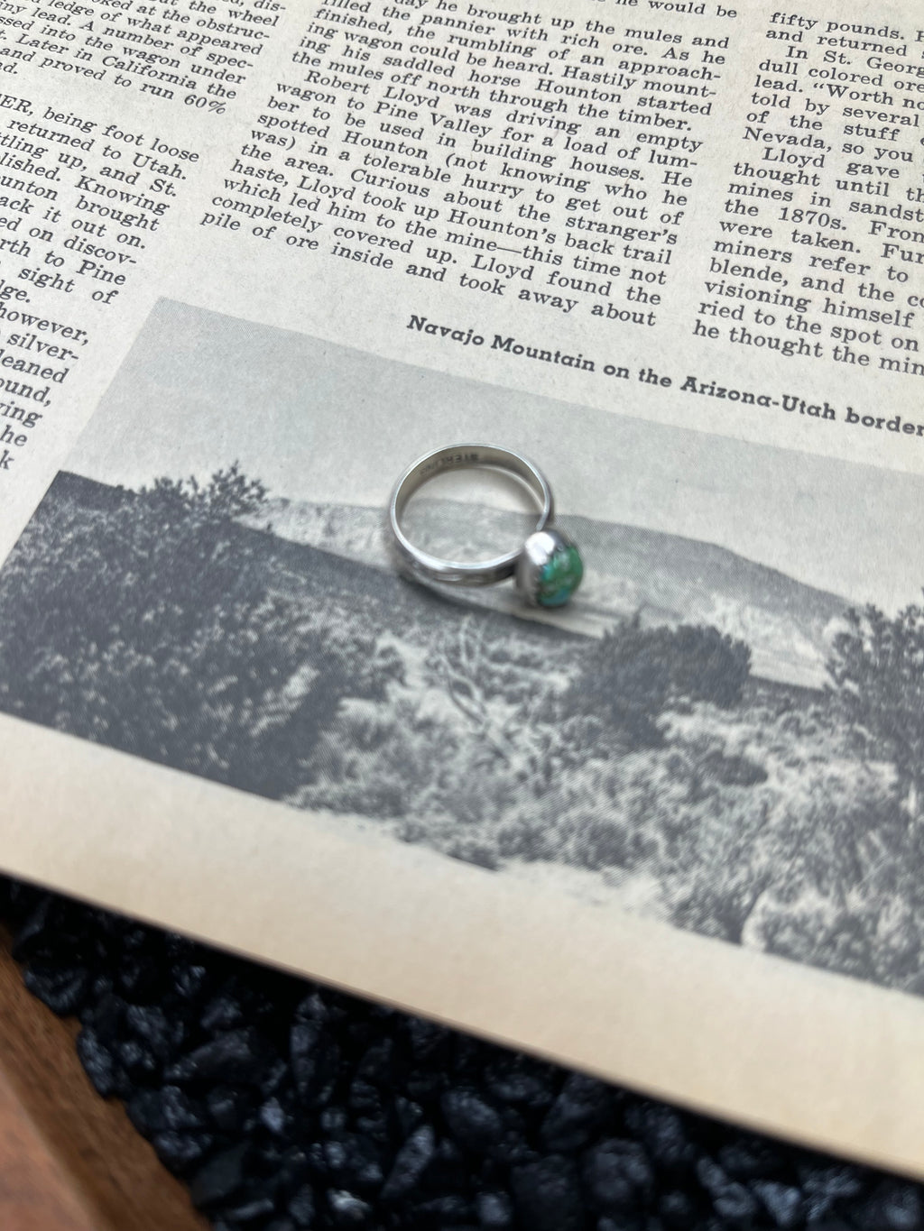 Sterling Silver and Sonoran Gold Navajo Ring