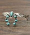 Faux Silver Squash Turquoise Cuff Bracelet