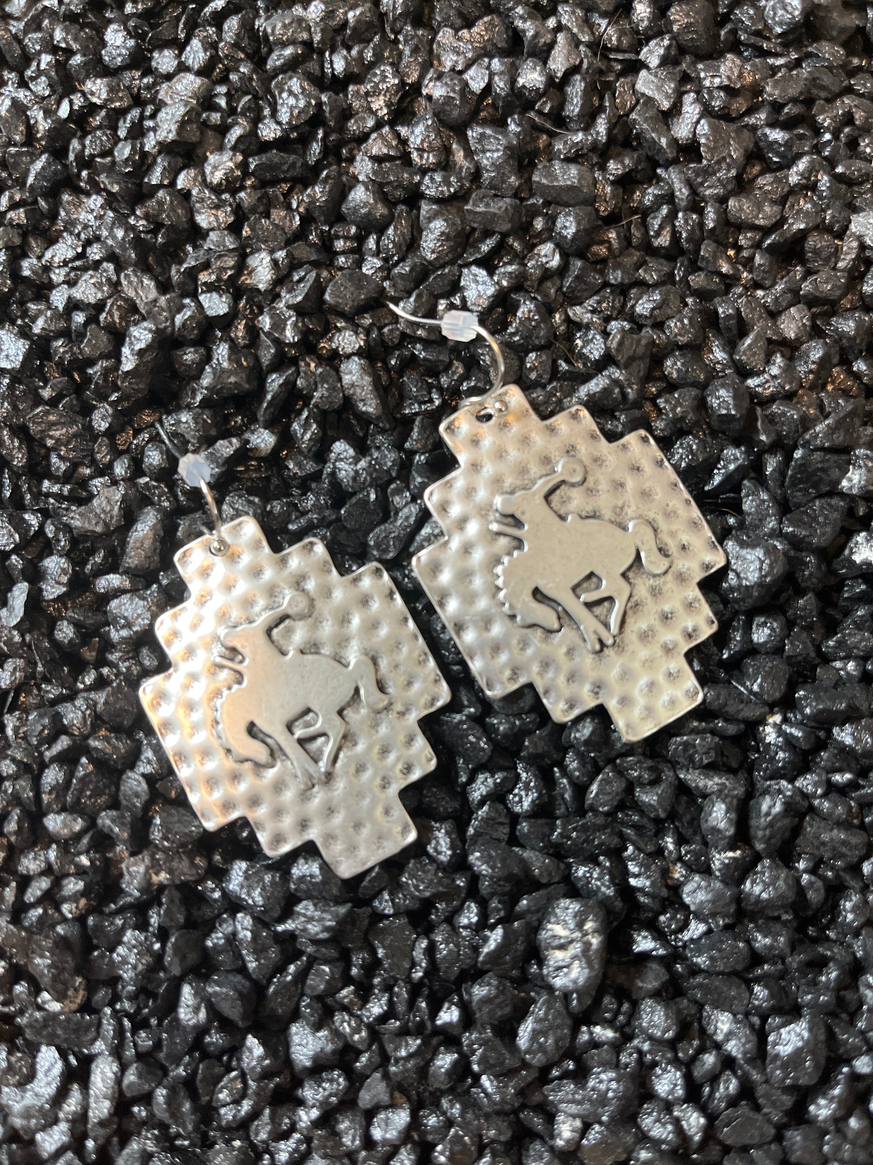 Bronc Hammered Dangle Earrings