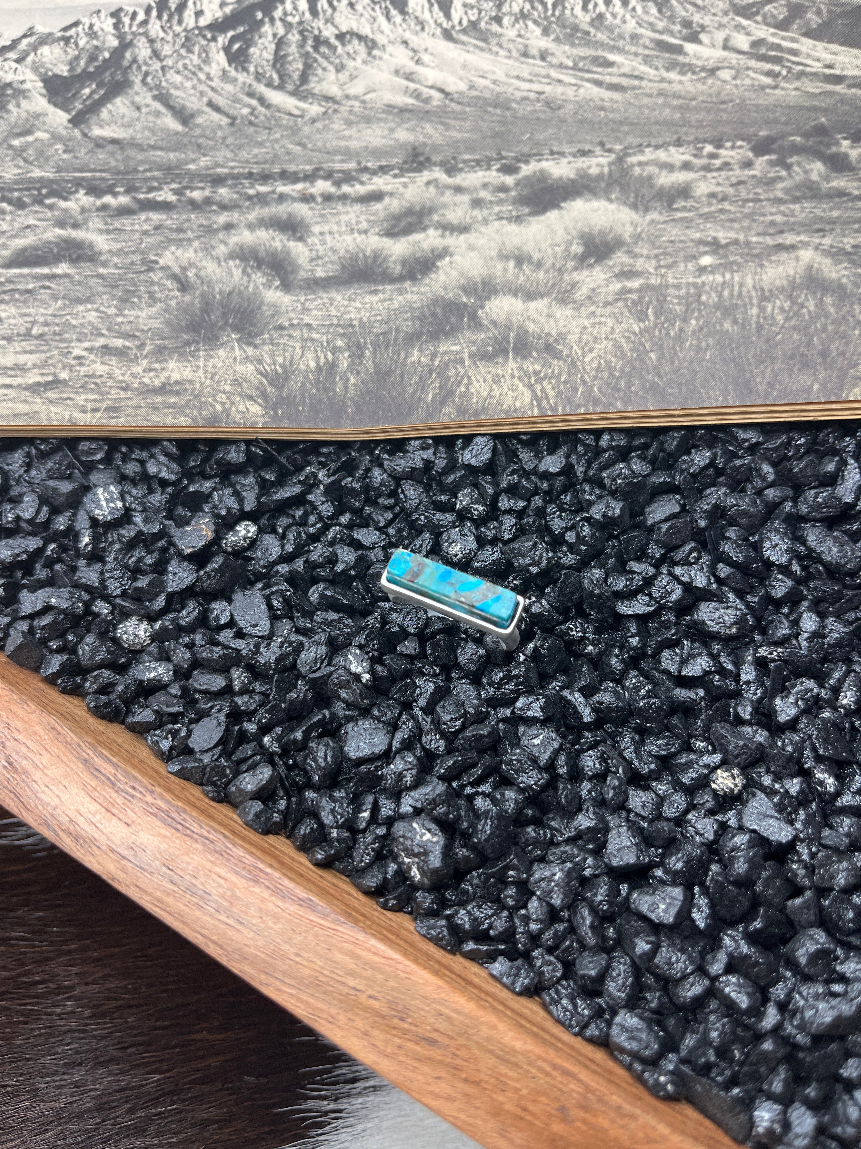 Faux Turquoise Bar Ring