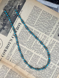 Faux Silver and Turquoise Variated Pearls and Turquoise Necklace