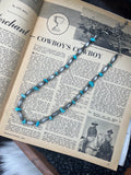 18”  Faux Turquoise and Torpedo Bead Necklace