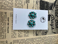 Faux Silver and Turquoise Cluster Studs