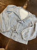 Denim Tie Front Shirt