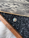 Faux Silver and Gemstone Adjustable Ring