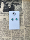 Tiny Faux Silver Oval Studs