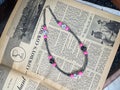 16” Faux Silver and Pearls Dice Gemstone Necklace