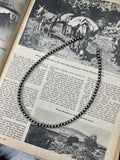 Genuine Sterling Silver 5mm Pearl Necklace