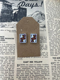 Faux Silver King Earrings