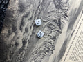 White Dice Earrings