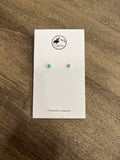 Tiny Sterling Silver and Kingman Turquoise Studs