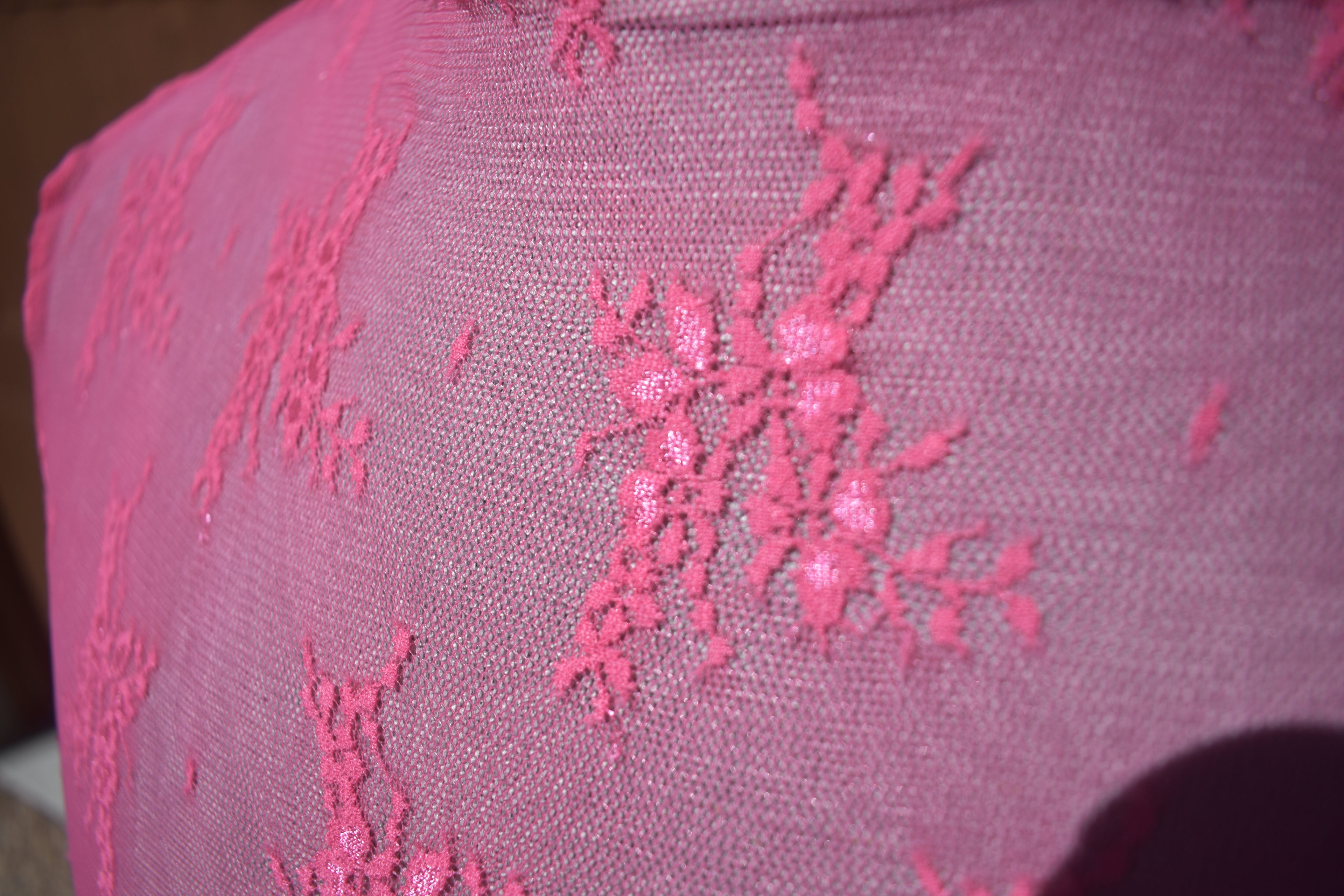 Pink Lace Mesh Shirt
