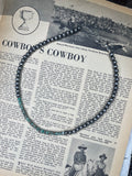 15” Faux Silver Pearls and Small Turquoise Beads Necklace