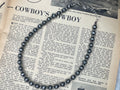 Faux Silver Pearls 8mm Every Other Necklace