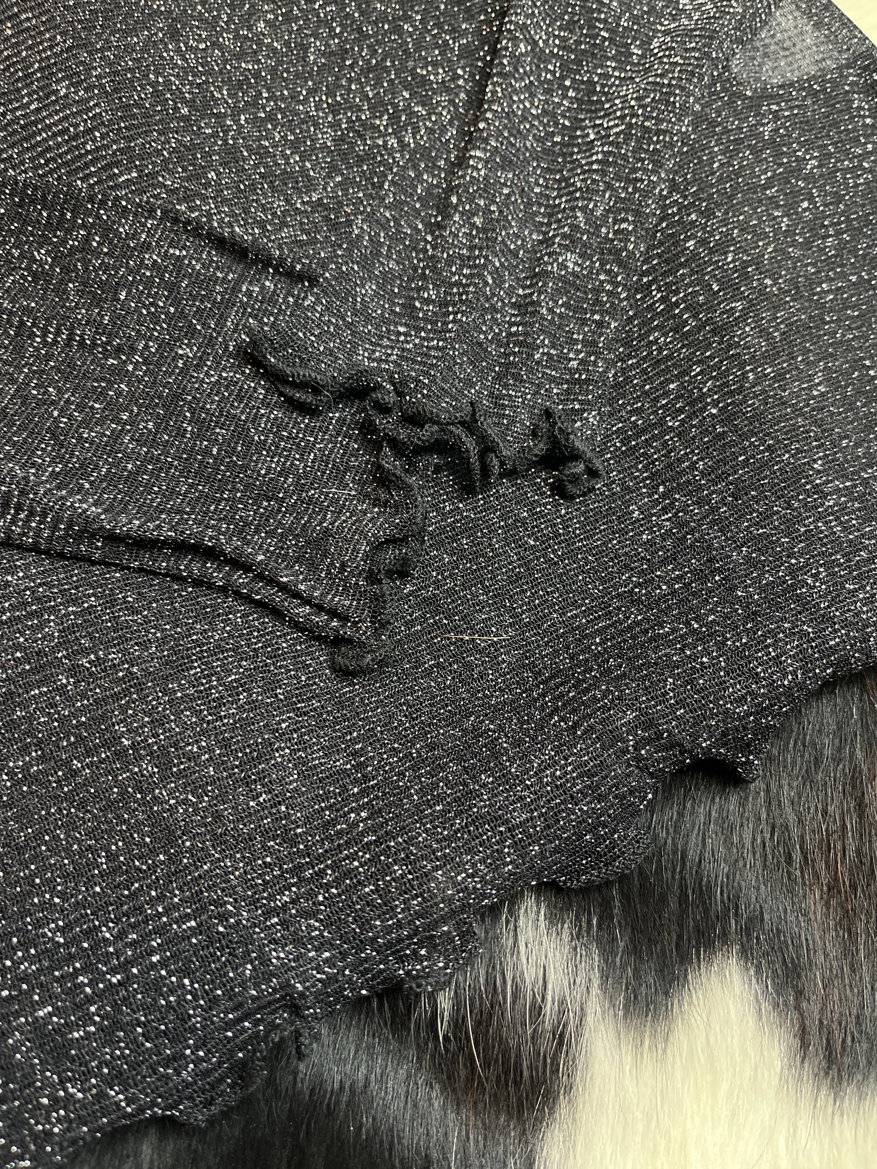 Black Sparkle Mesh Shirt