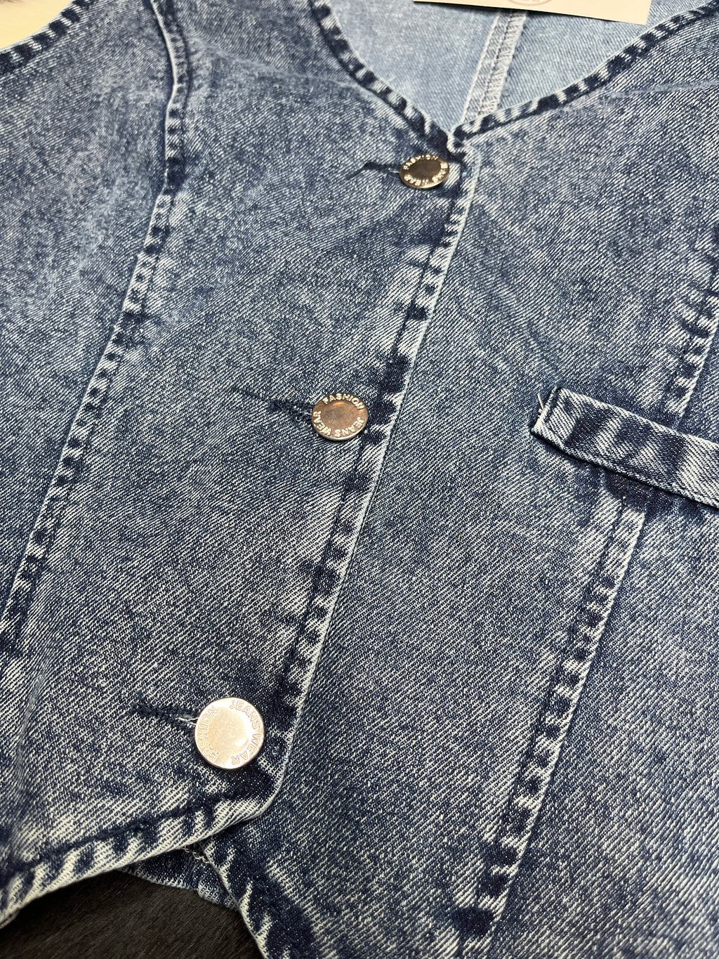 Dark Blue Denim Vest