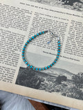 3mm Sterling Silver Pearls and 4mm Turquoise