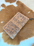 O'hlay Tooled Leather Light Floral Wallet