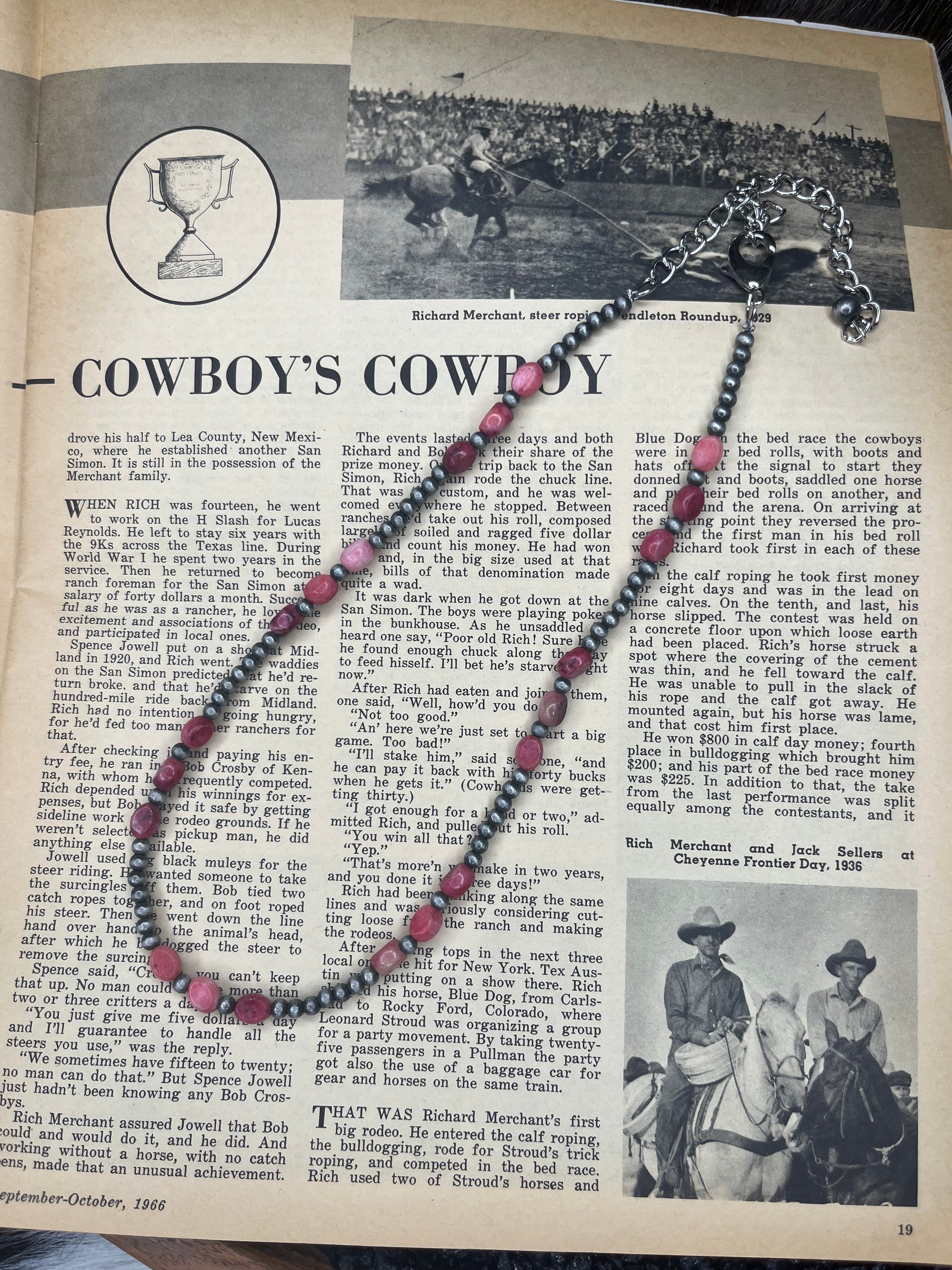 15” 4mm Faux Pink Gemstone Necklace
