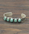 Faux Silver and Turquoise Cuff Bracelet