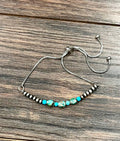 Faux Silver Small 7mm Oval Gemstone, Brass Adjustable Bracelet