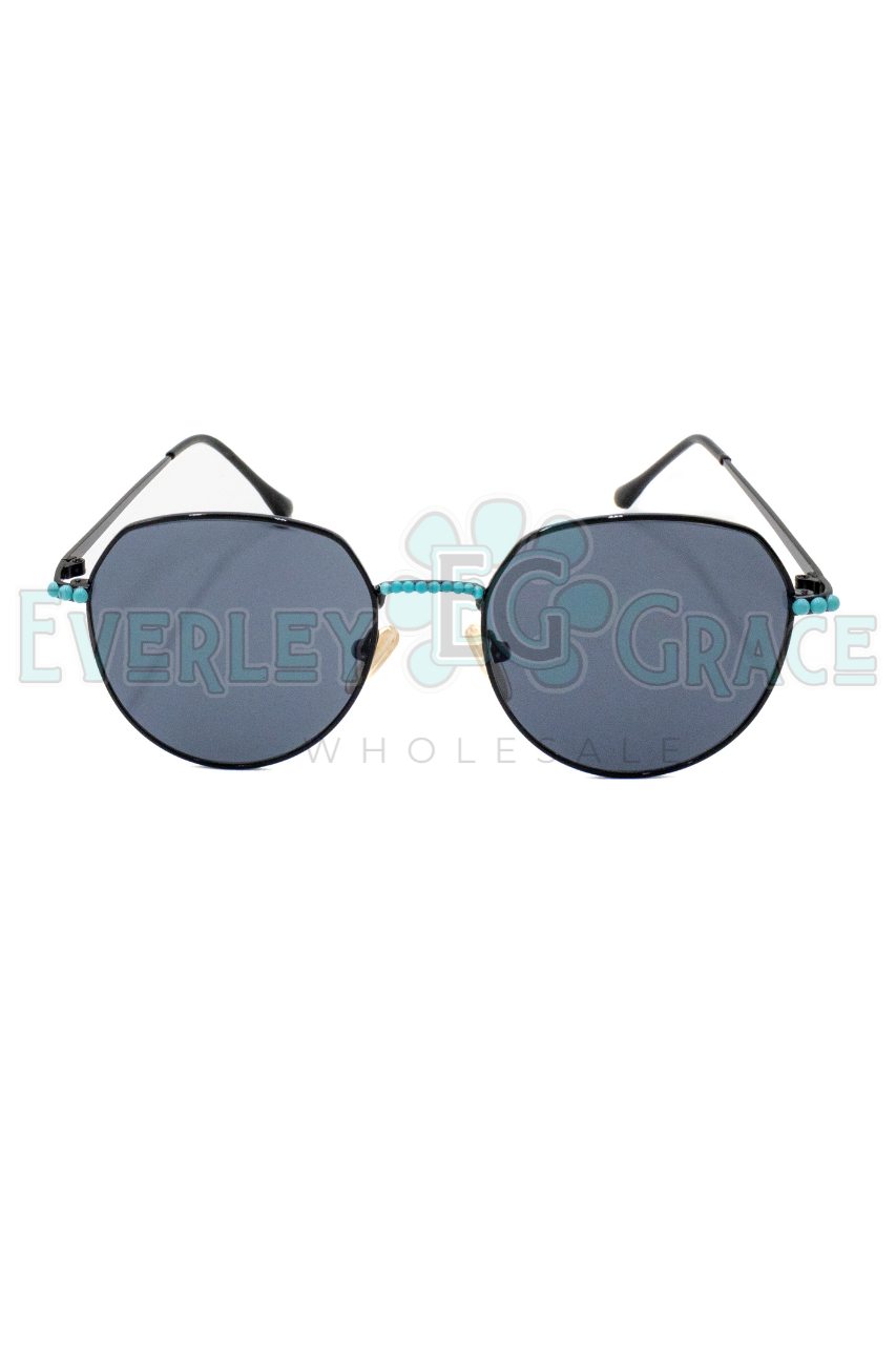 Turquoise Sunnies Round